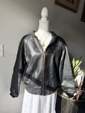 Vintage Vanson Leather Motorcycle Jacket Sz 44 Made in USA